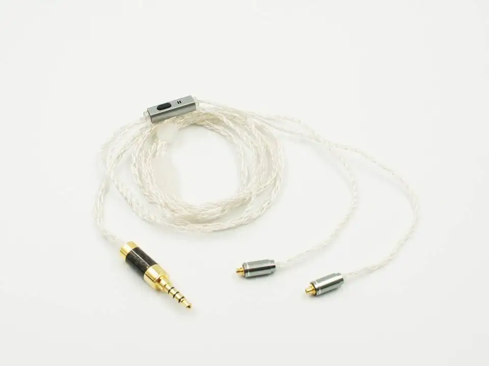 OURART Ti7 5N одиночный Кристальный медный посеребренный MMCX 3,5 мм аудио кабель для наушников
