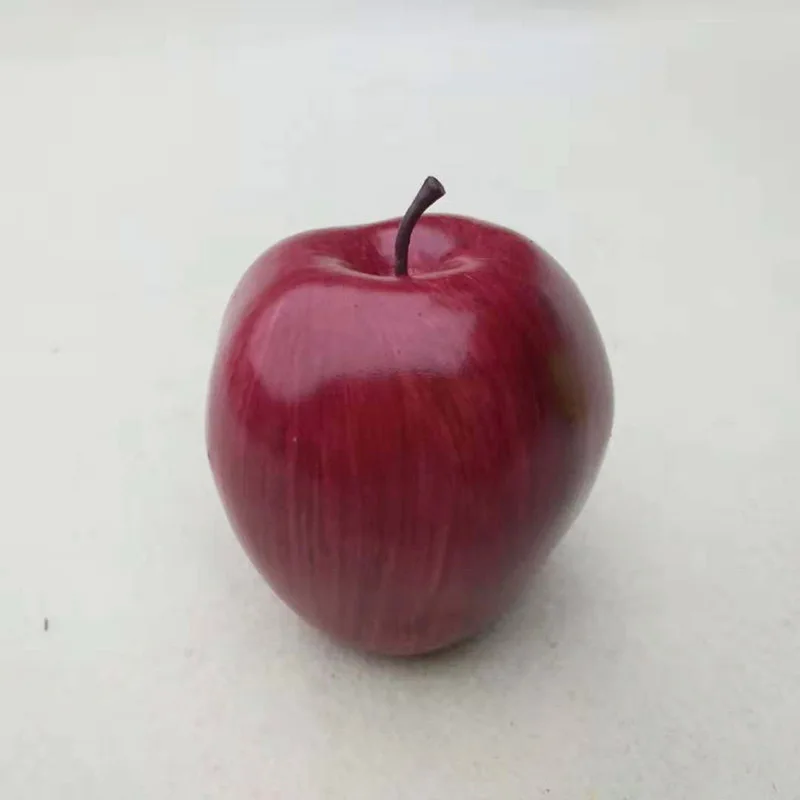 6 шт. высокое искусственное фруктовое поддельное Моделирование красное яблоко модель Орнамент Ремесло фотографии реквизит Рождественское украшение для окон