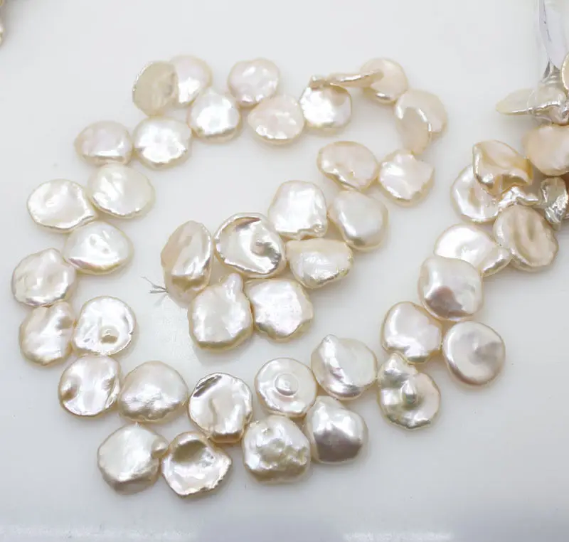 

shitou 00253 wholesale natural peach Pink pearl loose gem pearl 14-16mm 15" long strand