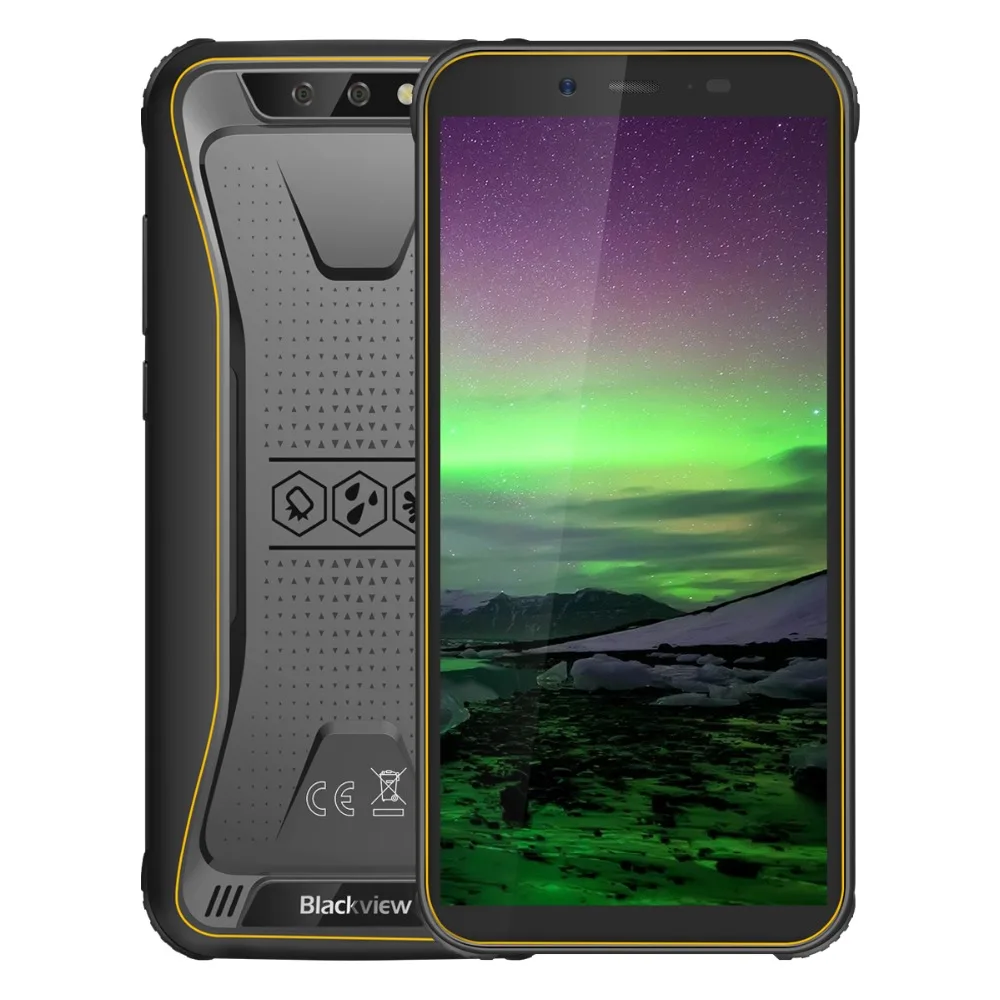 Оригинальный Blackview BV5500 5,5 "IP68 водонепроницаемый прочный внешний смартфон 2 ГБ + 16 ГБ Android 8,1 4400 мАч Dual SIM 18:9 мобильный телефон