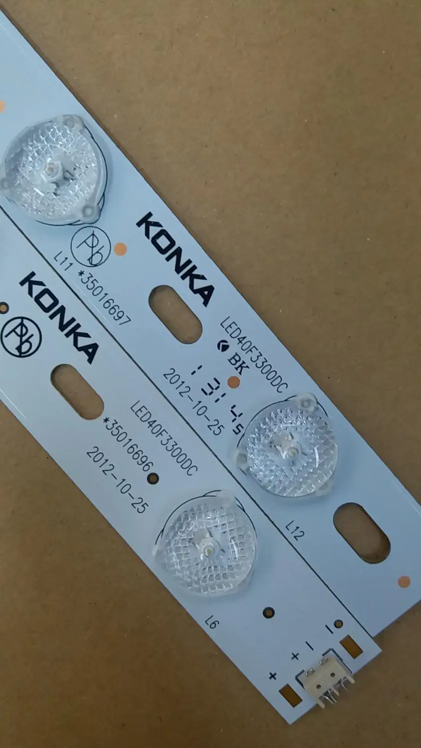 8 pces para konka led backlight strip para led39e330ce led40f3300dc 35016696 35016697 kj390b30 alumínio