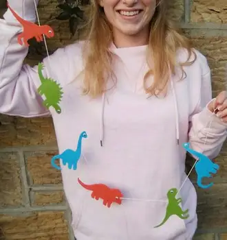 

Dinosaur birthday felt Garlands dino baby shower buntings wedding Church nursery decor baptism banners