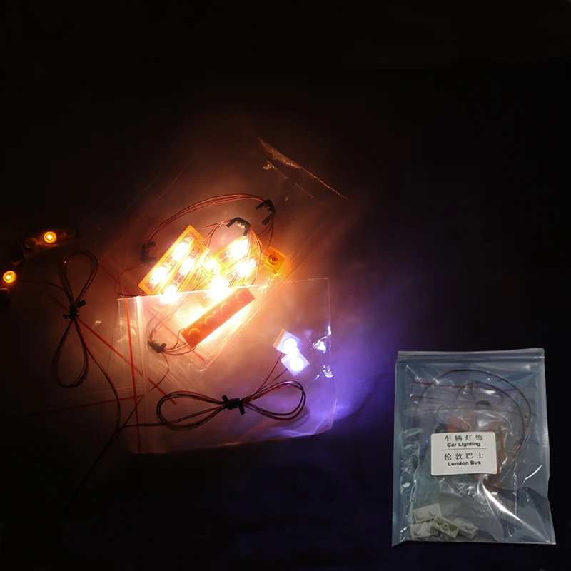 Building Blocks City Technic 21045 Genuine London Bus Set The Led Light Set For Legoing 10258 Toys Creator City Street Lighting (3)