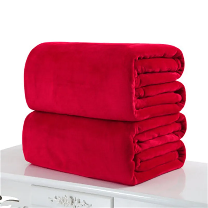 

High quality Solid color blanket plain flannel coral fleece sheet small blanket pet blanket