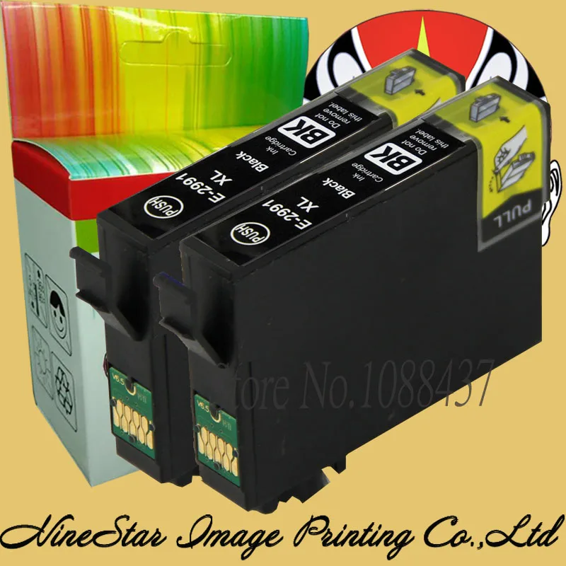 2 Черный чернильный картридж для Epson 29 29XL T2991 XP235 XP332 XP335 XP432 XP435 XP245 XP247 принтера E210 |