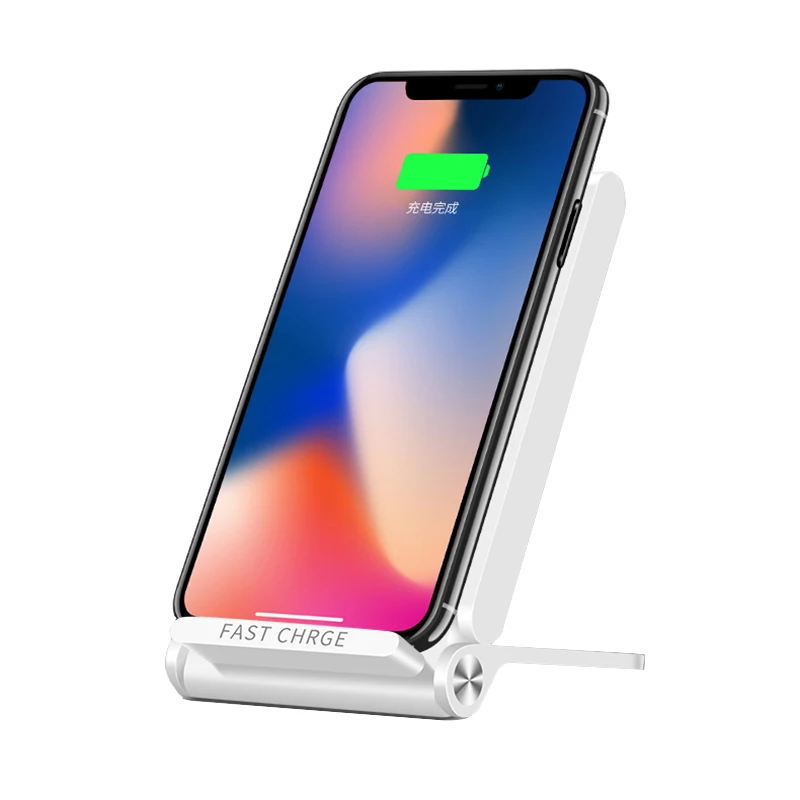 BBSW 3 Coils Qi Wireless Fast Charger Folding Charging Stand Pad For SAMSUNG S8 S8 Plus S7 Edge S6 Edge+Note 5 8 For iPhone X 8 (9)
