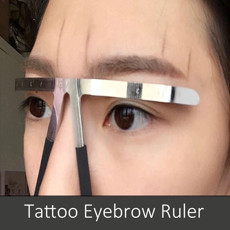 

2017 HOT Tattoo Eyebrow Ruler 3d measuring ruler Balance Ruler Brow Template DIY Make Up Tools