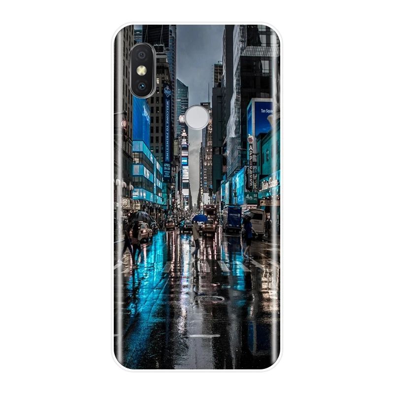 Силиконовый чехол для телефона Pocophone F1 Xiaomi Redmi Note 4 4X 5 5A 6 Pro Prime City мягкая задняя