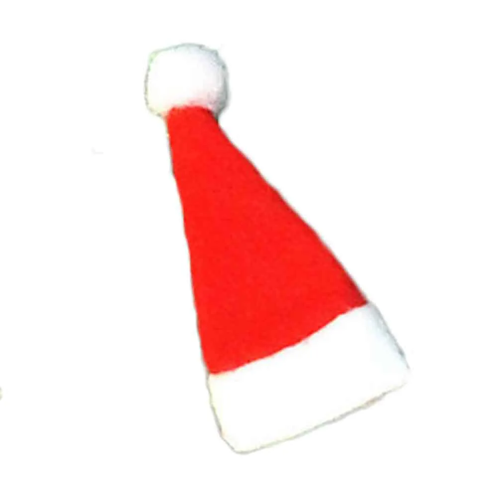

10PC Mini Hats Christmas Decorative Tableware Fork Set Xmas Santa Hat Storage Tool Bottle Cover Christmas Decoration Supplies #T