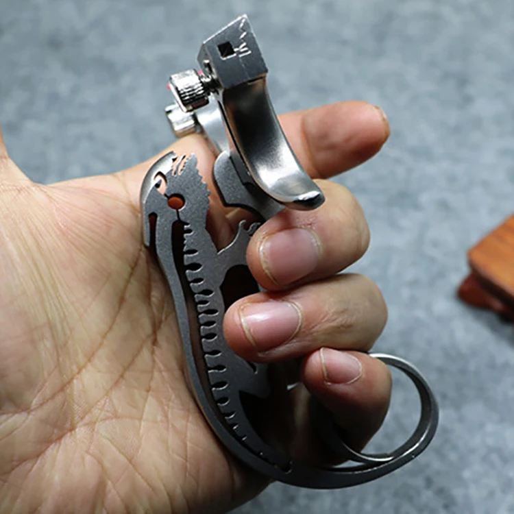 Lagarto com Objetivo de Tiro ao ar Handheld com Faixa de Borracha Caça Estilingue Catapulta Inoxidável Livre Novo 2020 Aço 9 Caça estilingue catapulta aço inoxidável lagarto com