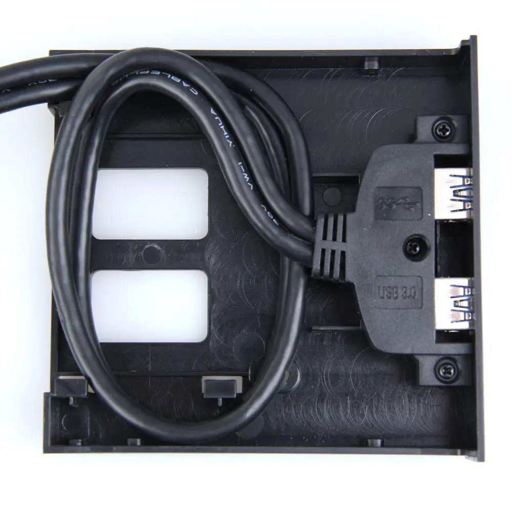 جديد عالية الجودة العالمي 2 USB 3.0 الموانئ الجبهة لوحة مرن خليج محور مع 20-دبوس قوس كابل ل الكمبيوتر