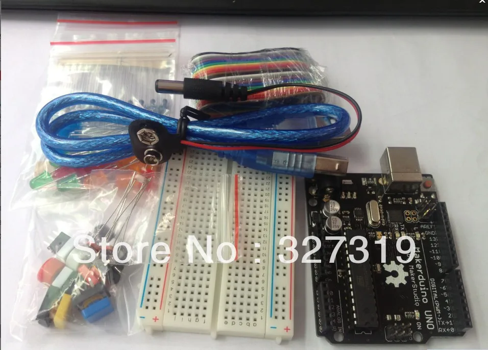 

Starter Kit UNO R3 mini Breadboard LED jumper wire button for Compatible