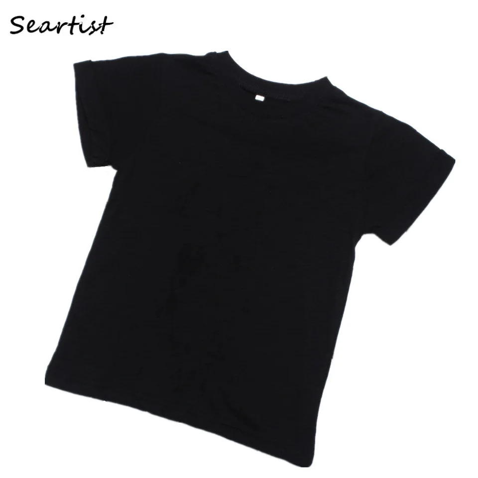 Seartist/Летняя футболка для маленьких мальчиков и девочек детская однотонная черная футболка с короткими рукавами Bebes/футболка одежда для маленьких мальчиков Новинка года, 30