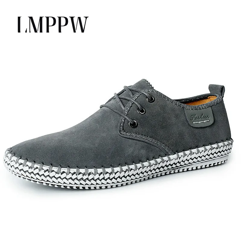 

Brand Design Men Handmade Shoes Breathable Casual Leather Shoes Big Size Comfortable Men Lace Up Sneakers Men Flat Boat Shoes 2A