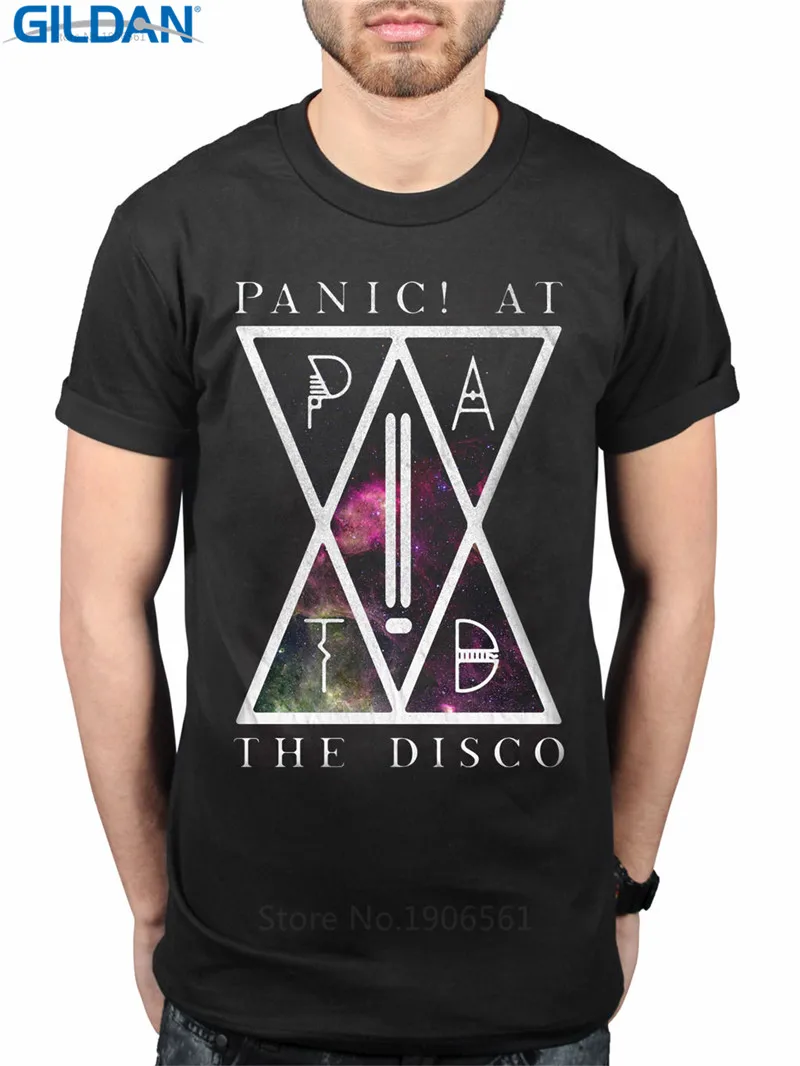 

Joke T Shirts Gildan Crew Neck Men Short Sleeve Panic At The Disco Patd Graphic Tees