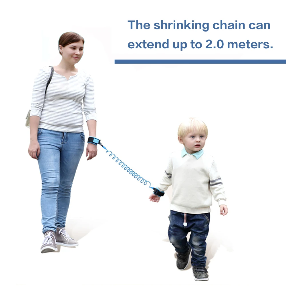 2017 Real Baby Safety Lock Child Anti Lost Belt Wrist Link Safety Velcro for Toddlers Babies & Kids Pricking Cotton Straps,2m