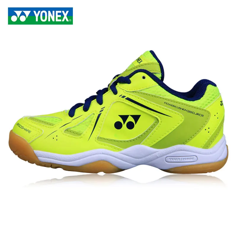 Новинка; Yonex; Профессиональная детская обувь для бадминтона; Детские брендовые кроссовки для мальчиков и девочек; дышащая спортивная обувь с защитой от скольжения; светильник