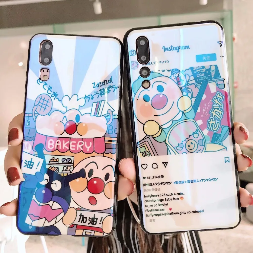 

For huawei nova 2s 2plus honor 9 10 P10 plus P20 pro P20 lite case Japan 3d relief cartoon blue ray tpu+pc hard phone bag cover