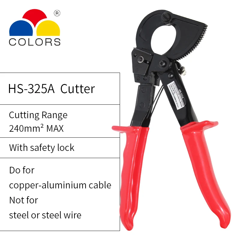 

HS-325A Ratchet Cable Cutter Plier Ratchet Wire Cutter Plier Hand Tool Hand Plier Wire Cutting Hand Tool
