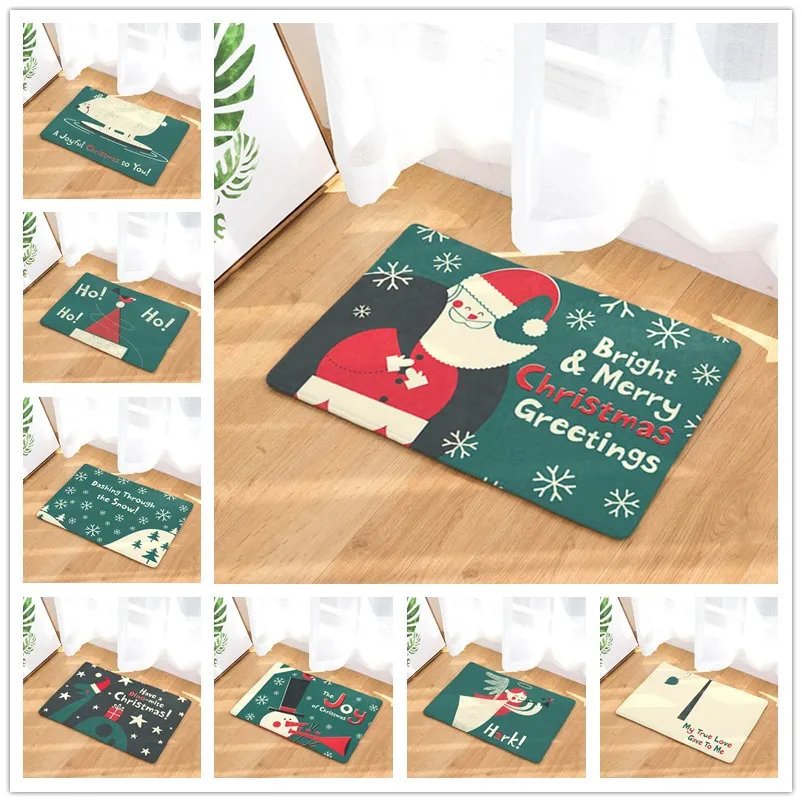 Christmas Mats New Home Decor Christmas Carpets Non slip Kitchen Rugs