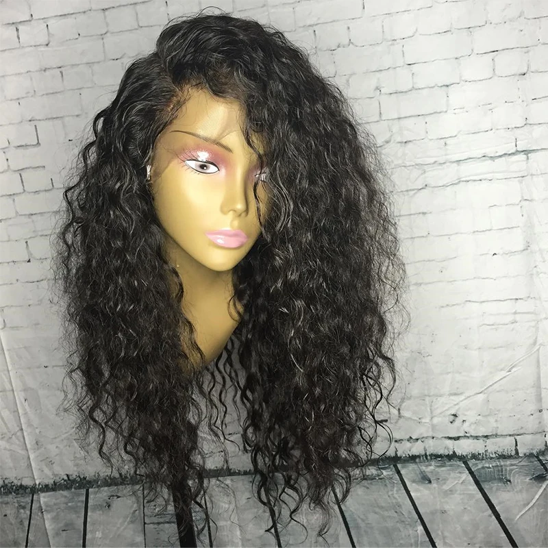 13x6 кудрявые передние волосы на кружеве парики для женщин черные 180 предварительно сорванные бразильские бесклеевые человеческие волосы парики Ever beauty Remy