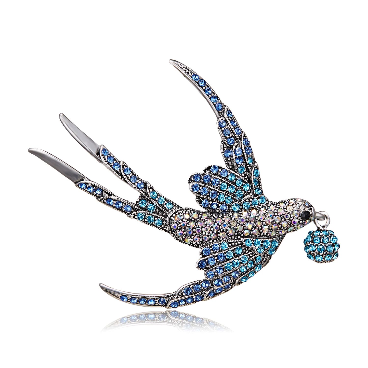 

Rinhoo Colorful Rhinestone Swallow Brooches for Women Beautiful Vivid Bird Animal Brooch Pin 2 Colors Available Good Gift