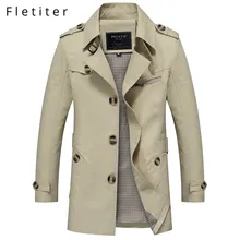 Тренч мужской классический двубортный мужской длинный пиджак Мужская одежда Длинные куртки и пальто в британском стиле S-5XL Размер