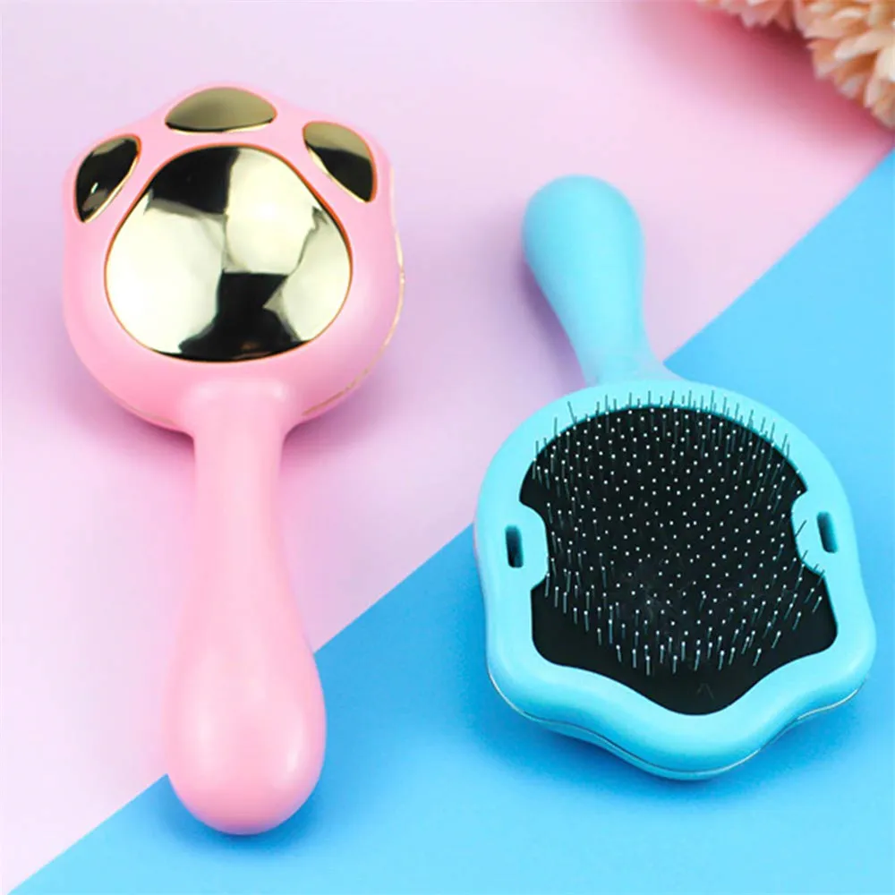 

Pet Brushes Rakes Combs Paw Design Pet Grooming Comb, Pet Dog Cat Pin Rake Cleans Pets Hair Shedding Grooming Trimmer Comb Tool