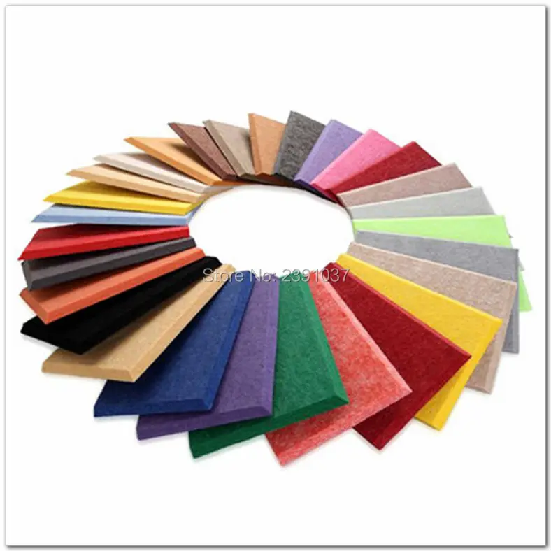 

Free shipping 36pcs 40*40cm Polyester Material Acoustic Panels/ Polyester Material/ Soundproof Panels boards Home decorative EMS