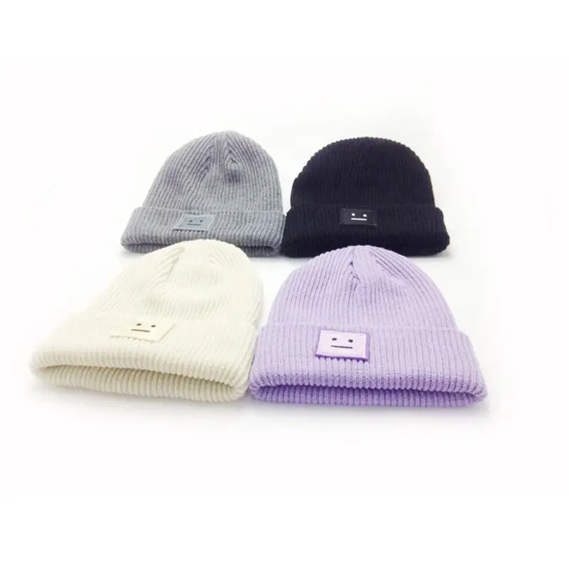 

Winter Women Beanie Smile Crochet Braided Knit Ski Wool Cap Hat 4 Colors