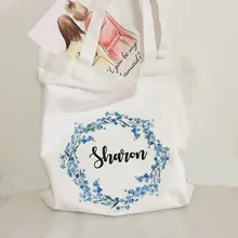 7 шт. в партии логотип хлопок курица вечерние подарки сумка Персонализированные горничной честь горничной подарок для невесты сумка Свадьба