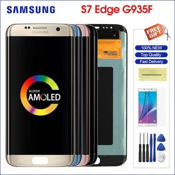 

Sensitive AMOLED Display For 5.5" Samsung Galaxy S7 Edge LCD Display Screen + Touch Screen Panel Digitizer Replacement For G935F