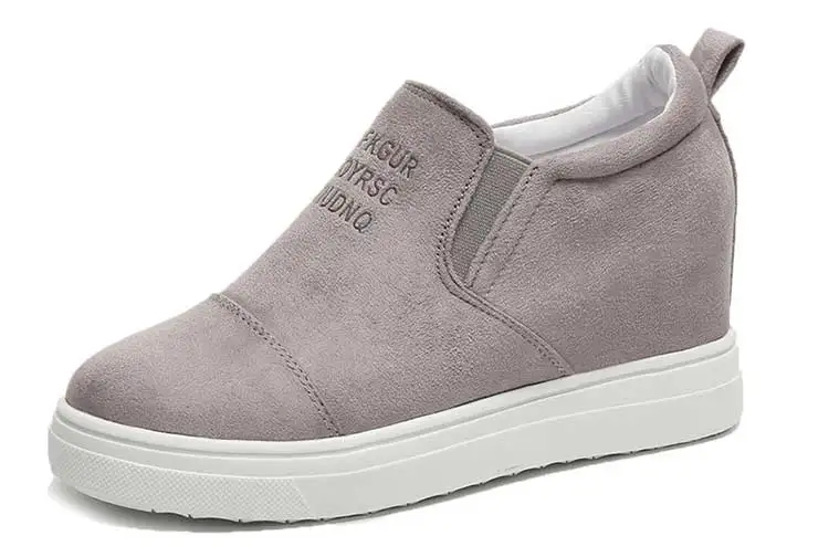 Ankle boots women shoes 2019 new fashion slip-on breathable casual shoes woman wedges solid high heels sneakers women boot (11)