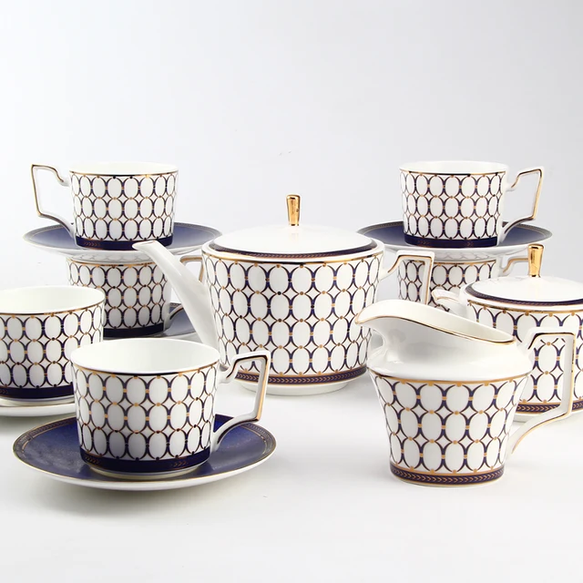 Bone China Coffee Gift Box Set 15 Fashion Blue 6 Bone China Coffee Gift Box Set 15 Fashion Blue 6 Cup And