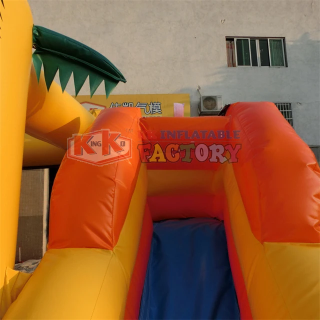 Small KK Inflatable home used palm tree inflatable pool water slide for sale 3