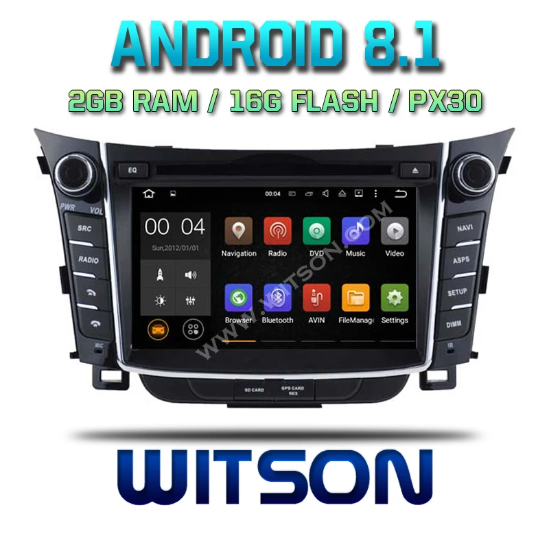 

WITSON Android 8.0/ 8.1 RK SYTSEM Qcta core(eight core) Car Dvd GPS Player For HYUNDAI i30 2011-2013 4G RAM 32G ROM IPS