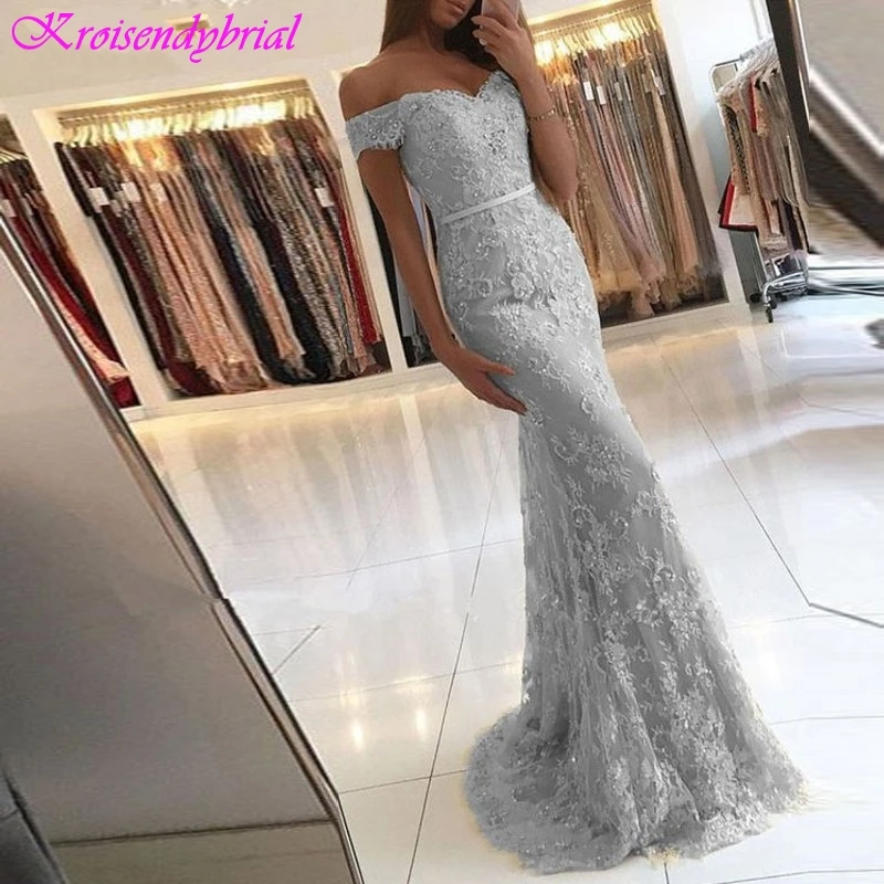 SQM046 Robe De Soiree longue Простые короткие рукава Русалка Вечерние платья футляры