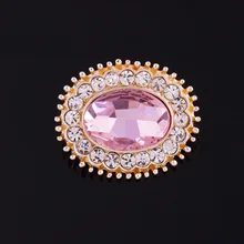 F&U Ellipse Zircon Rhinestone Pin Wholesale CZ Crystal Wedding Gift Beautiful Woman Brooches Statement Fashion Flower Atmosphere
