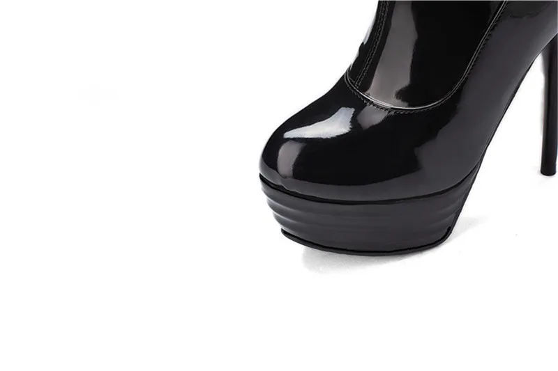 ESRFIYFE/ г. Новые модные ботфорты выше колена, большие размеры 32-46 Осенняя пикантная женская обувь на платформе и тонком высоком каблуке