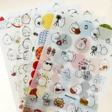 6 Pcs/lot Cute Molang Rabbit PVC Paper Sticker Diy Decoration Sticky Album Diary Scrapbooking School Supplies 6 Pcs/lot Cute Molang Rabbit PVC Paper Sticker Diy Decoration Sticky Album Diary Scrapbooking School Supplies