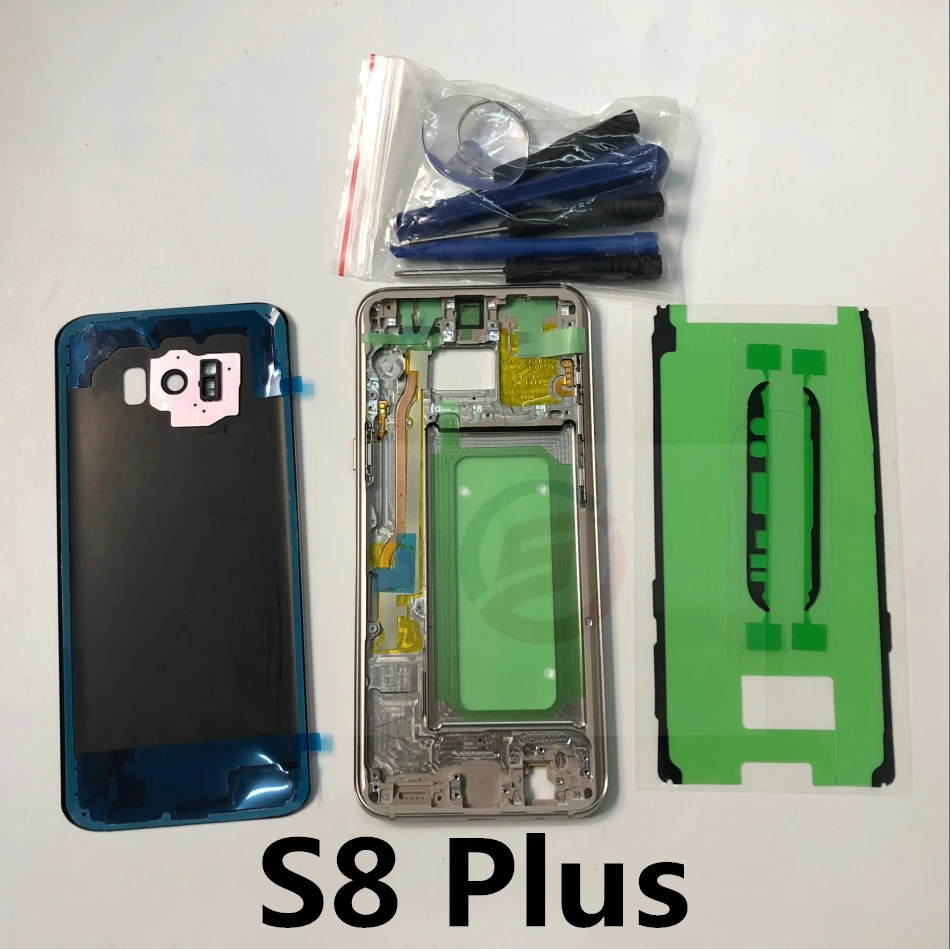 S8+ чехол с полным корпусом задняя крышка+ средняя рамка для samsung Galaxy S8 Plus G955 G955F полные части