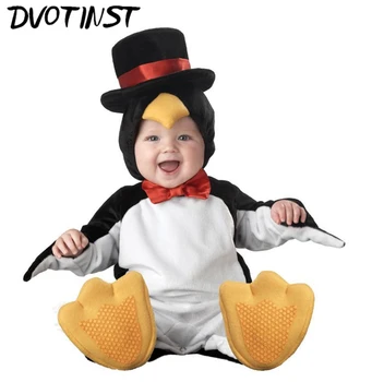 

Baby Children Kid Halloween Party Cosplay Jumpsuit Animals Penguin Costume Romper+Hat+Socks Set Outfit Infantil Toddler Clothing