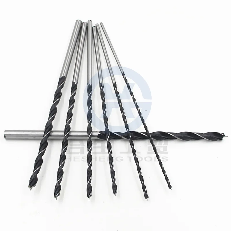 7 Pieces 300mm Extra Long Twist Brad Point Wood Drill Bit Set 4 5 6 7 8 10 12mm Woodworking Drilling Tool