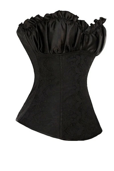 Bustier Corset Sexy Vintage Style Sweetheart Top Ruffles Overbust Lingerie Corset Bodice High Quality Steampunk Women Bustiers