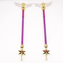 Выдвижная детские для девочек Сакура Card Captor палочка четкие карты Kinomoto Сакура волшебная палочка звезды японского аниме Косплэй реквизит оружие