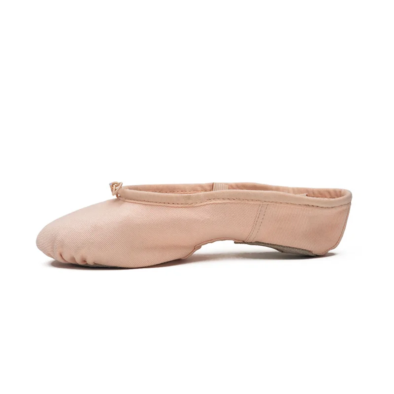 Sansha/Балетки для взрослых эластичная ткань с эластичным ремешком и шнурком; черные балетки; Женская Мужская танцевальная обувь для девочек; M001LC - Цвет: Pink