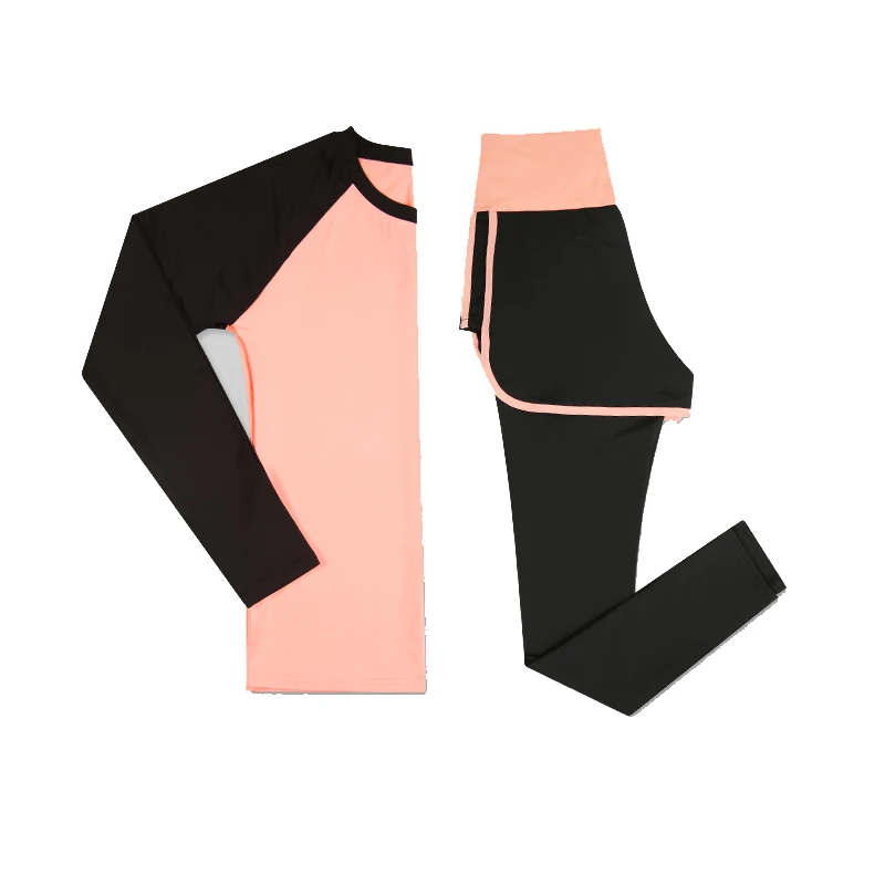 

Reallion 2018 New Yoga Set Women Tracksuit 2 Pieces Long Sleeve Shirt+Sport Pants Fitness Running Exercise Workout Clothing Set