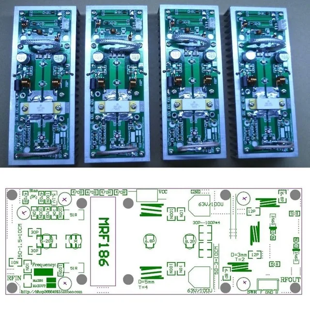 Последние DIY наборы 100W UHF 400-470MHZ усилитель мощности платы для радиостанции 433MHz