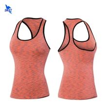 Новая горячая рубашка для йоги спортивная майка для бега фитнес женский компрессионный базовый слой сухая посадка майка камуфляж полосатый тренажерный зал одежда