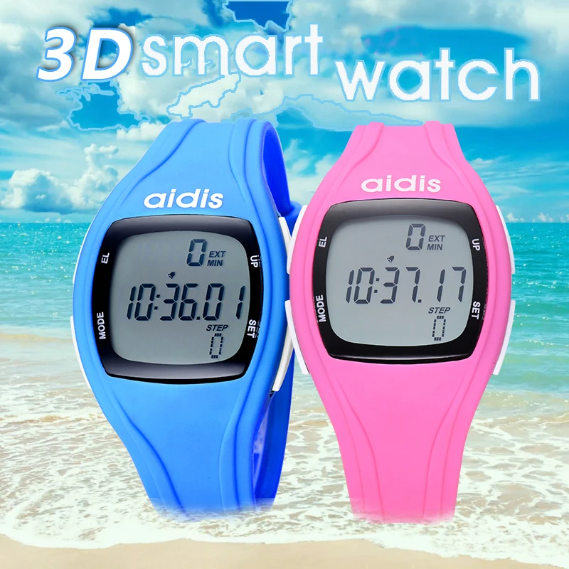 Спортивные Светящиеся Часы с шагомером для мужчин и женщин водонепроницаемые